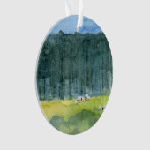 Friedliche Landschaftsweihnachtsverzierung Ornament (Vorderseite)