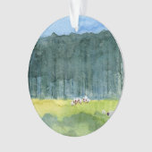 Friedliche Landschaftsweihnachtsverzierung Ornament (Vorderseite)