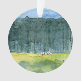 Friedliche Landschaftsweihnachtsverzierung Ornament