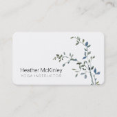 Friedliche Leaf Greenery Minimal Business Card Terminkarte (Vorderseite)