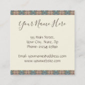 Friedliche Lebensversicherungskarte Quadratische Visitenkarte (Rückseite)