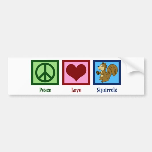 Friedliche Liebe Eichhörnchen Autoaufkleber (Vorne)
