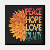 FRIEDLICHE LIEBE HOFFT GLEICHHEIT MAGNET (Vorne)