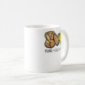 Friedliche Liebe Softball Mütter Muttertagssoftwar Kaffeetasse (VorderseiteRechts)