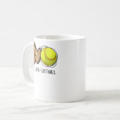 Friedliche Liebe Softball Mütter Muttertagssoftwar Kaffeetasse (Vorderseite Links)