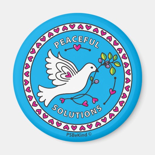 Friedliche Lösungen 1_Round Magnet 2,25" (Vorne)