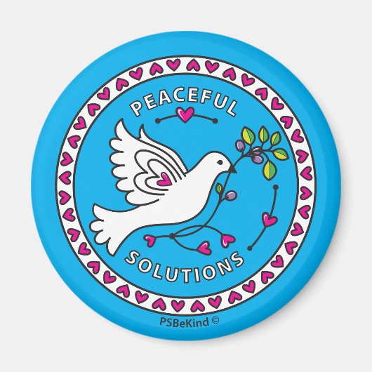 Friedliche Lösungen 1_Round Magnet 2,25" (Vorne)