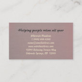 Friedliche Mediationsberatungskarte Visitenkarte (Rückseite)