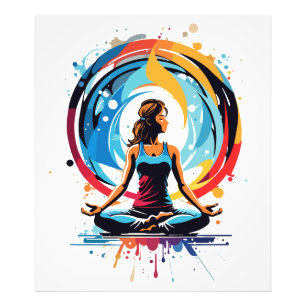 Friedliche Meditations-Energiefluss-Kunst Fotodruck