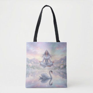 Friedliche Meditationsfrau & Schwan Fantasy-Tasche Tasche