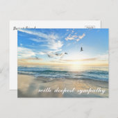 Friedliche Meeresküste mit Vogelschutzgebiet-Beile Postkarte (Vorne/Hinten)