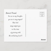 Friedliche Meeresküste mit Vogelschutzgebiet-Beile Postkarte (Rückseite)