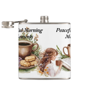 Friedliche Morgenmomente Flachmann
