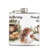 Friedliche Morgenstunden Flachmann (Vorderseite)