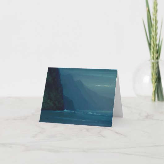 Friedliche Na'Pali Küste - Anmerkungs-Karte Karte (Vorderseite)