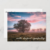 Friedliche Natur Szene Tree Sunset Sunrise Beileid Postkarte (Vorne/Hinten)