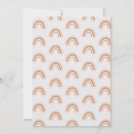 Friedliche neutrale RegenbogenGeburtstagspartei Einladung (Rückseite)