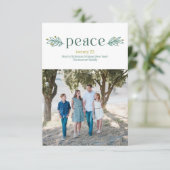 Friedliche Olive Brasserie - Urlaubskarte Ankündigung (Stehend Vorderseite)