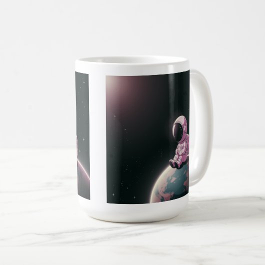 Friedliche Orbit - Kosmische Tasse (VorderseiteRechts)