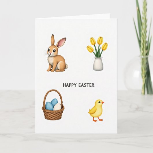 Friedliche Osterkarte Karte (Vorderseite)