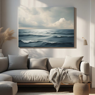 Friedliche Ozeanwellen Meereslandschaft Natur Poster
