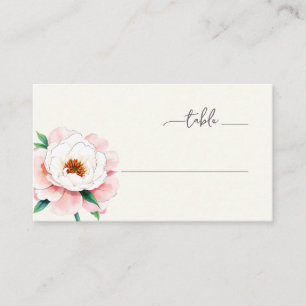 Friedliche Pastell-Aquarell-Blumen Platzkarte