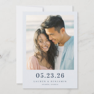 Friedliche Pastell Romantische Foto Save The Date