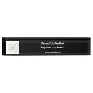 Friedliche/Perfekte schwarze Acryl-Schreibtisch-Na Namensplakette