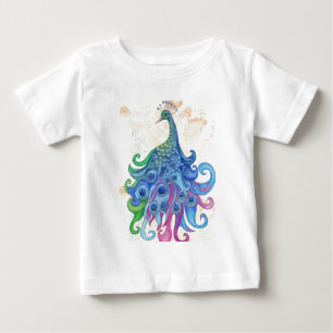 Friedliche Pfau-Produkte Baby T-shirt