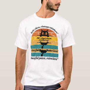 Friedliche Pfoten – Retro-Katzen-Vibes T-Shirt