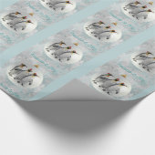 Friedliche Pinguine Weihnachtswrapping Paper Geschenkpapier (Ecke)