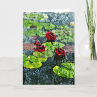 Friedliche Rainy Garden Card Karte