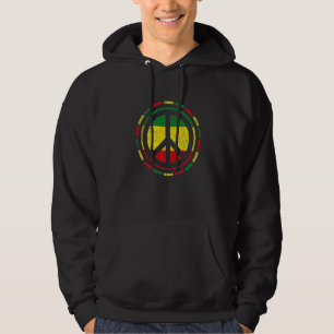 Friedliche Rasta-Farben Hoodie