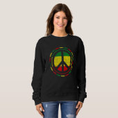 Friedliche Rasta-Farben Sweatshirt (Vorne ganz)