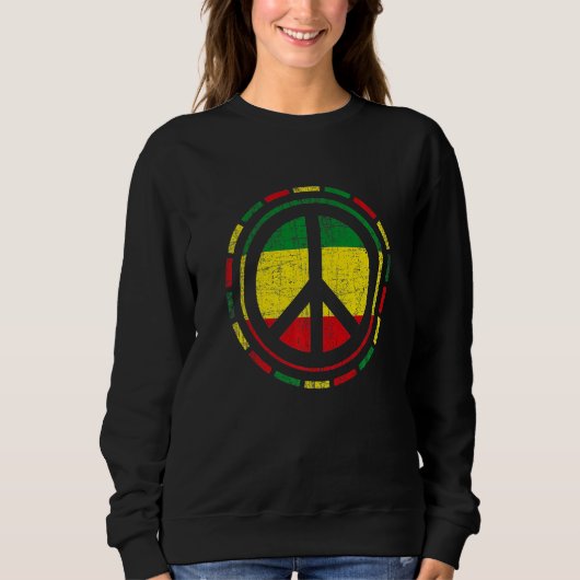 Friedliche Rasta-Farben Sweatshirt (Vorderseite)