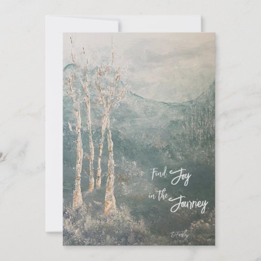 Friedliche Reise Flat Notecard Dankeskarte (Vorderseite)