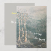 Friedliche Reise Flat Notecard Dankeskarte (Vorne/Hinten)