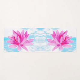 Friedliche Rosa Lotus Blume Malerei Yogamatte