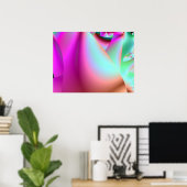 Friedliche Rosa Zimmer Akzente Kunst Poster (Heimbüro)