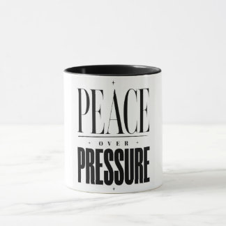 Friedliche Ruhe statt Druck Minimalistisches Inspi Tasse