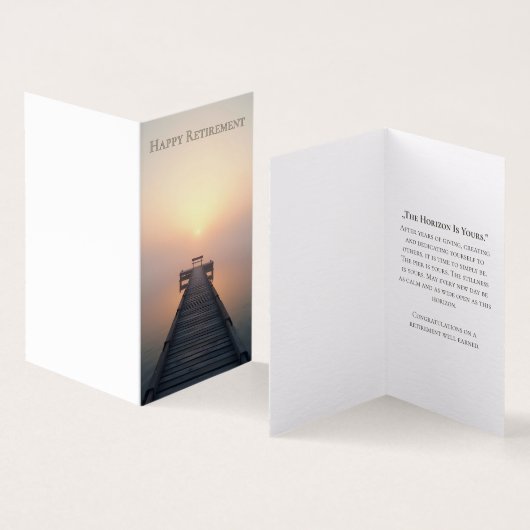 Friedliche Ruhestands-Grußdesign (Innenseite und Außenseite)