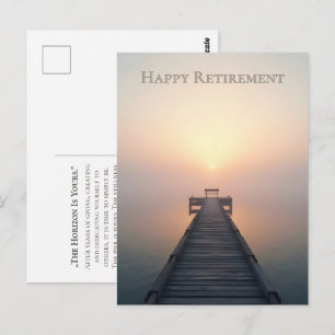 Friedliche Ruhestands-Grußdesign Postkarte