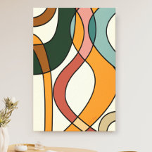 Friedliche Savanne Sanfte Abstraktion Mid-Century-
