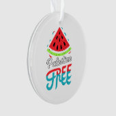 Friedliche Scheiben Watermelon Freie Palästina - U Ornament (Vorderseite)