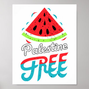 Friedliche Scheiben Watermelon Freie Palästina - U Poster