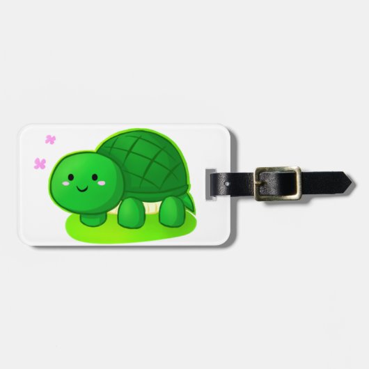 Friedliche Schildkröte Gepäckanhänger (Vorderseite horizontal)