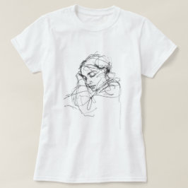 Friedliche Schlafweibenskizze T-Shirt
