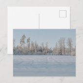Friedliche schneebedeckte Waldlandschaft Postkarte (Vorne/Hinten)