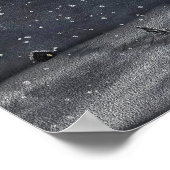 friedliche Schneeschuhszene Poster (Ecke)