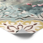 Friedliche Schwäne am See - Aquamarine Weite Poster (Ecke)